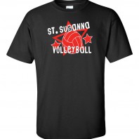 Black Volleyball T-Shirt